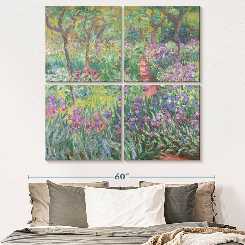 Le jardin de l'iris à Giverny, 1900, H 50 po x l 50 po