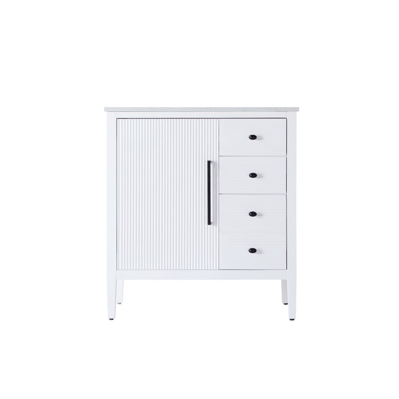 Meuble-lavabo simple 32 po, Blanc