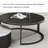 Round rock slab coffee table combination-110823810