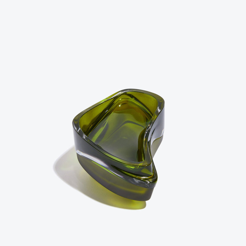 Plex Vessel, Amber, Olive Green
