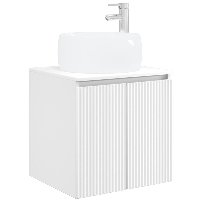 Vanity & Mirror Set, White
