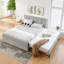 Space Saving Queen Upholstered Bed with Multi-functional Design and Storage-133706214