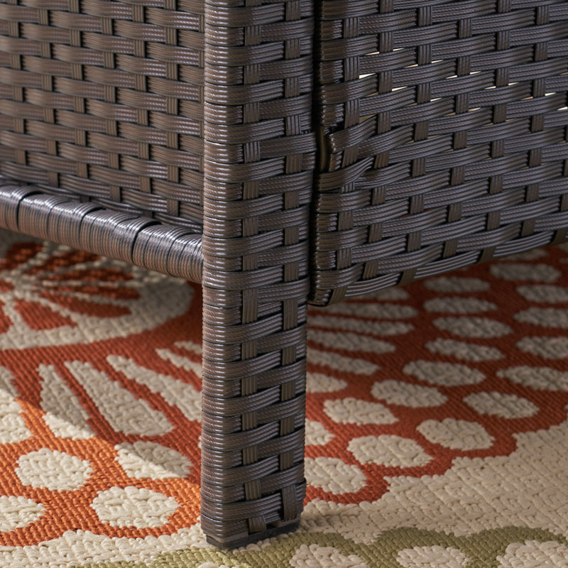 Chaise de patio avec coussin Morphis, Brun clair, Brun