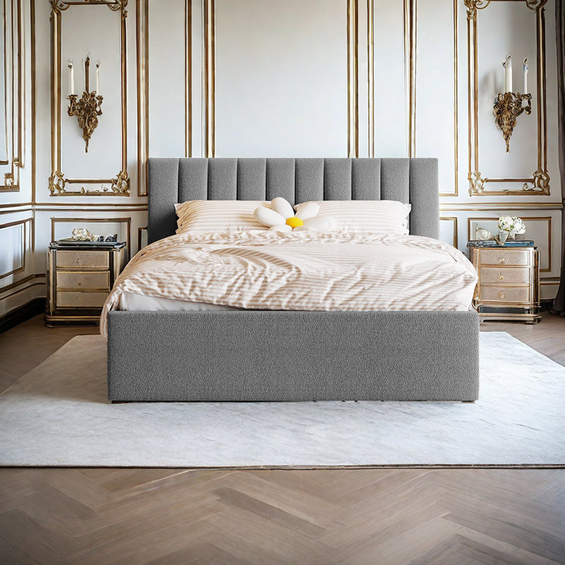 Lit plateforme tapissier Camryn