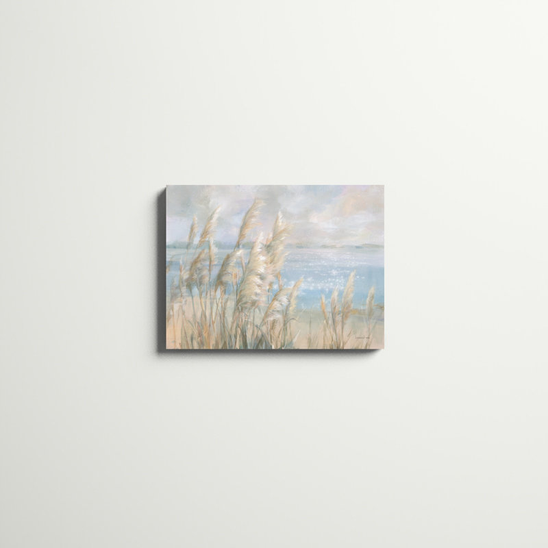 Herbe de la pampa au bord de la mer, H 18 po x l 24 po x P 1,25 po, Non, Toile tendue