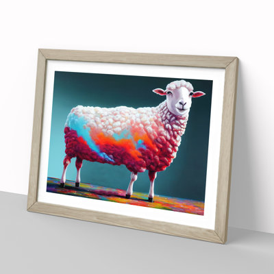 Splashed Sheep - Single Picture Frame Print