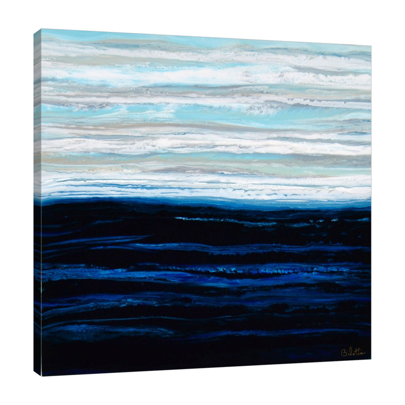 « acrylique en résine sky clouds wind abstract », impression, Toile, H 18 po x l 18 po x P 1,5 po