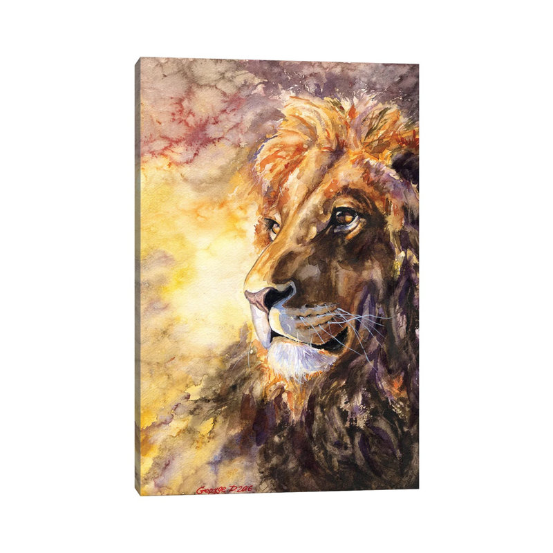 Lion I by George Dyachenko - Wrapped Canvas Painting, 101.6 cm H x 66.04 cm W x 1.91 cm D