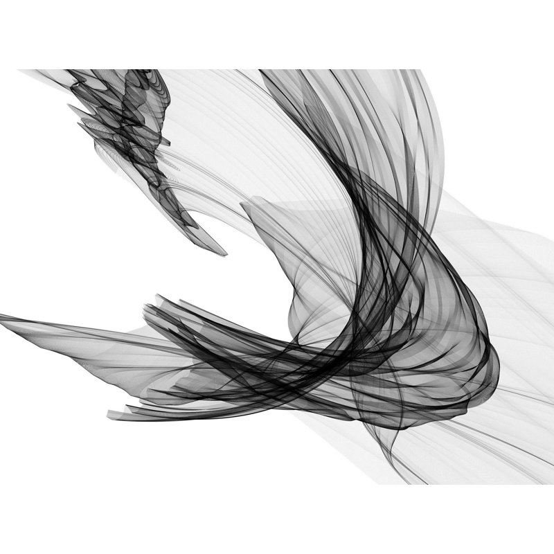 Abstrait noir et blanc par Irena Orlov - reproduction d'art sur toile tendue, 20 po x 30 p
