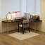 Bureau en L noir en bois massif-1399809576