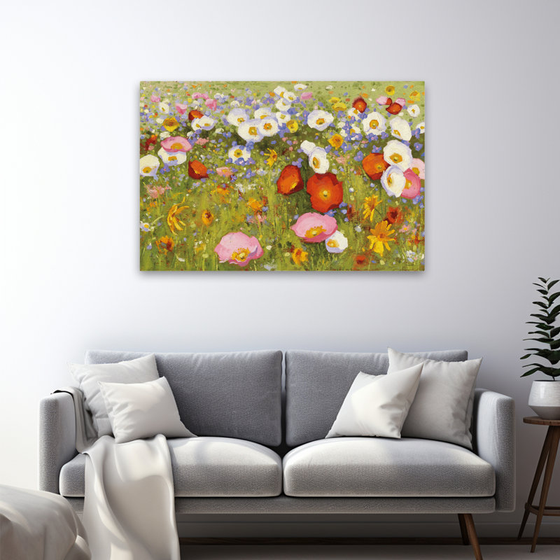 Champ de fleurs - Champ de fleur III, H 32 po x l 48 po