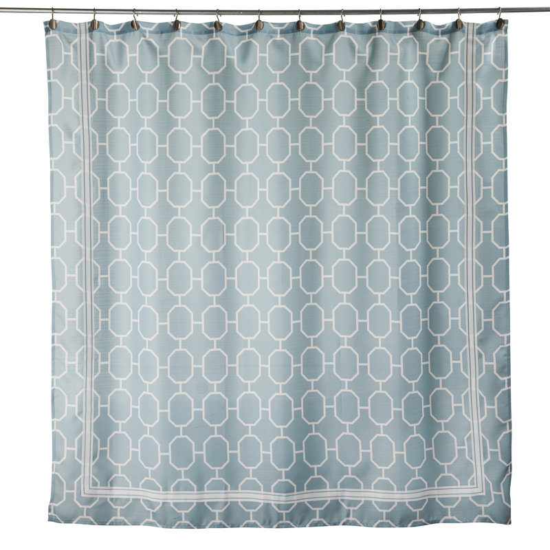 Vern Yip Geometric Shower Curtain, Aqua