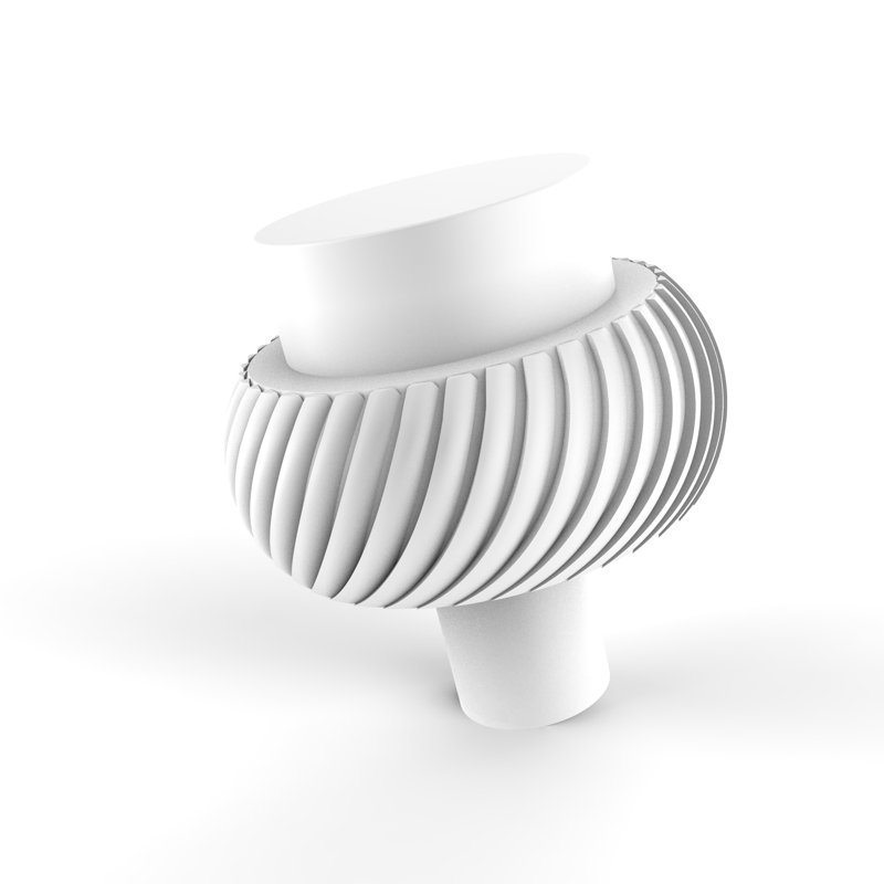 Poignée fantaisie 1 1/2", Blanc mat