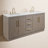 Overturf 72" Carrara White Marble Countertop Bath Vanity in Gray Oak with Facuet-160646902