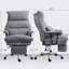 Fauteuil de direction très rembourré avec support lombaire et fonction d'inclinaison pour un confort et une ergonomie maximaux, gris