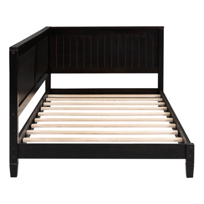 Twin Size Daybed/ Bed, Mid-Century With & Armrest, Solid Wood For Home Decoration Daybed/, Modern Classic Design Armrest , Strong Frame