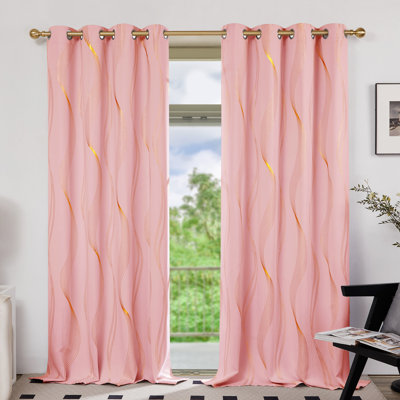 Geometric Blackout Thermal Curtain Pair