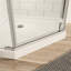 Cabine de douche à pivot - Verre trempé transparent de 1/4 po de 34,75 po x 72 po - Mécanisme de fluidité de la couche d'angle fiable