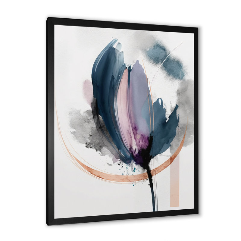 Délice de tulipe mauve - imprimé, Cadre photo noir, H 20 po x l 12 po x P 1 po