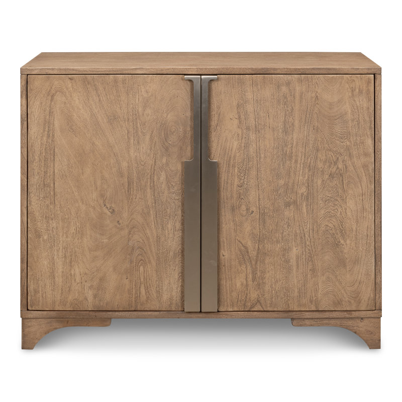 Buffet décoratif à 2 portes en bois massif