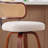  Counter Height Bar Stools - , Cane Rattan Back, Linen Upholstered Seat, Swivel Design For Kitchen Island/Bar/Counter-1143091595-1143091605
