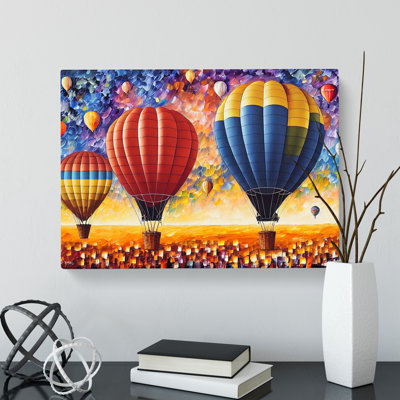 Painted Hot Air Balloons Vol.2 Abstract - Wrapped Canvas