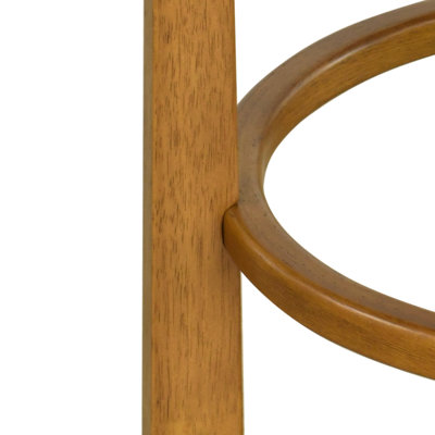 Indoor Wooden Low Back Barstool,Upholstery, Set of 4