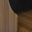Armoire Mid-Century en noyer de style Mid-Century avec lit à griffer pour chat