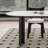 Small black rectangular rock slab table set-111618989