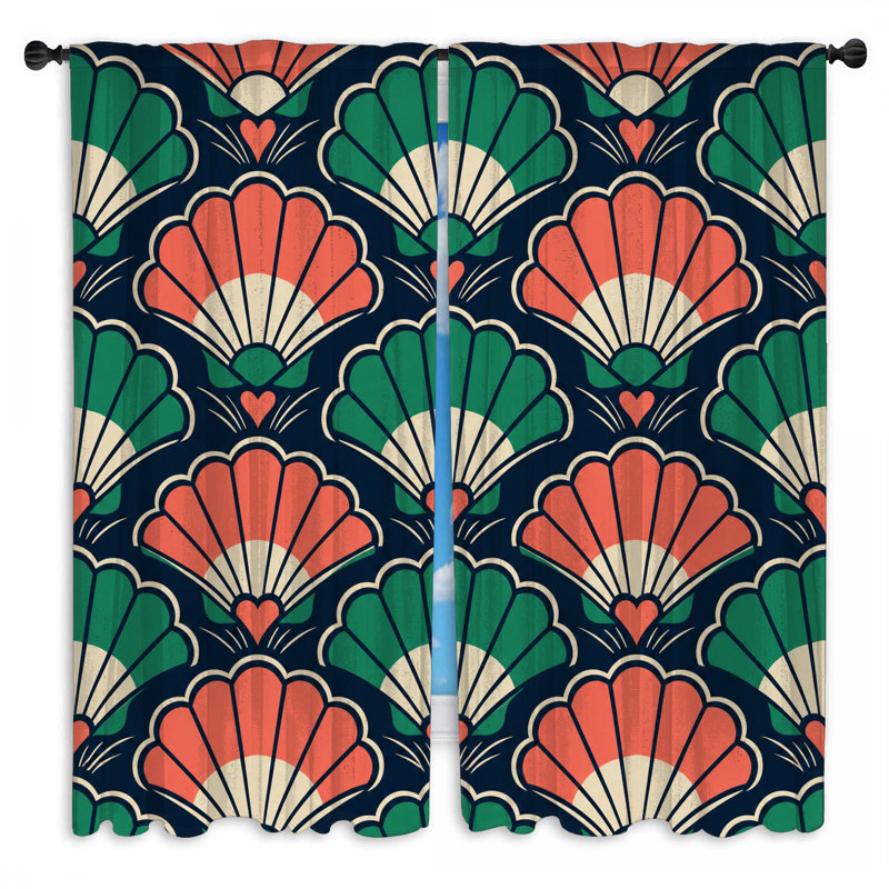 Rideaux de fenêtre Art Deco, 40in x 61in - 2 panels, Sheer