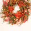 Couronne de pivoines orange artificielle 24 po avec baies mélangées, couronne de campagne rustique de l'Action de grâce