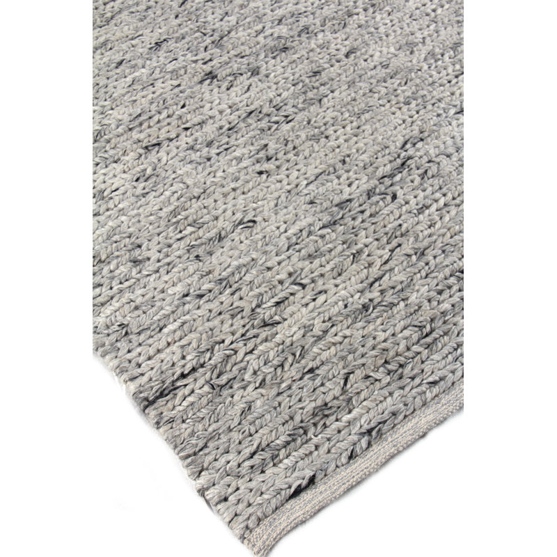 Lauryn Hand-Loomed Gray/Charcoal Area Rug, Rectangle 6' x 9'