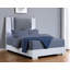 Structure de lit grand blanc et gris