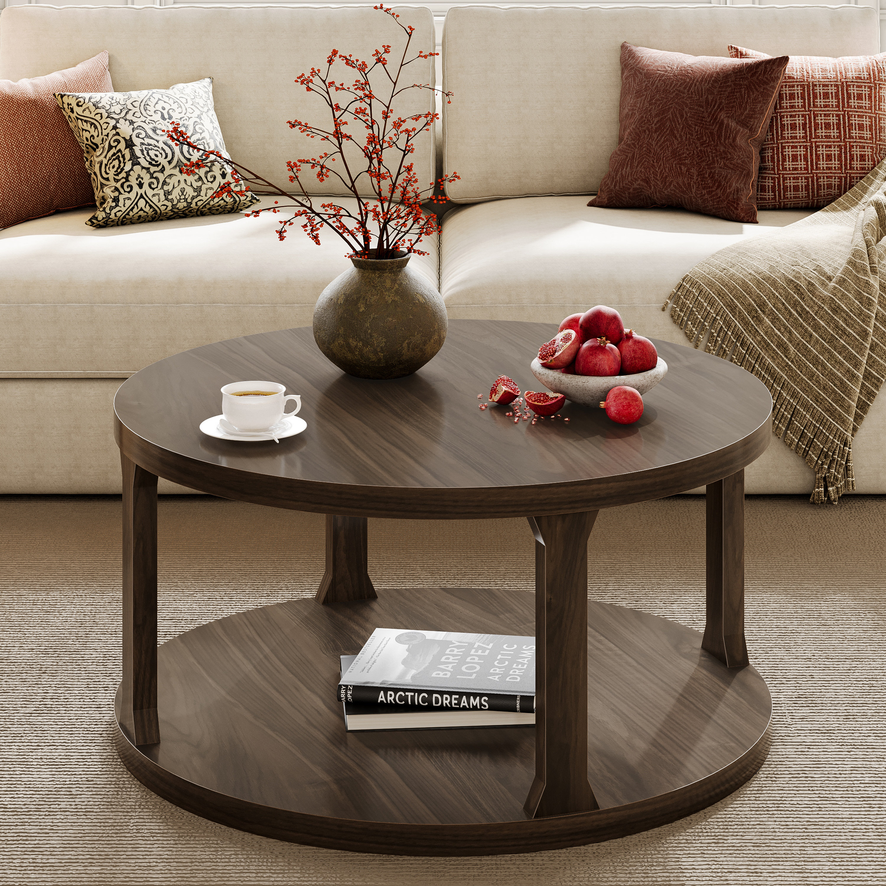 Gracie Oaks 31.5" Round Coffee Table & Reviews | Wayfair