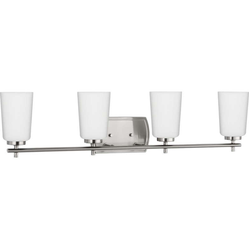 Éclairage de salle de bain à intensité variable à 4 lumières Rozelin, Nickel brossé