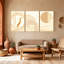 Contemporary Boho Desert Camel Palm Sun Sand Dunes, ensemble de 3 impressions sur toile-1738791587