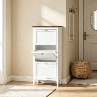 18 Pair Flip Down Shoe Storage