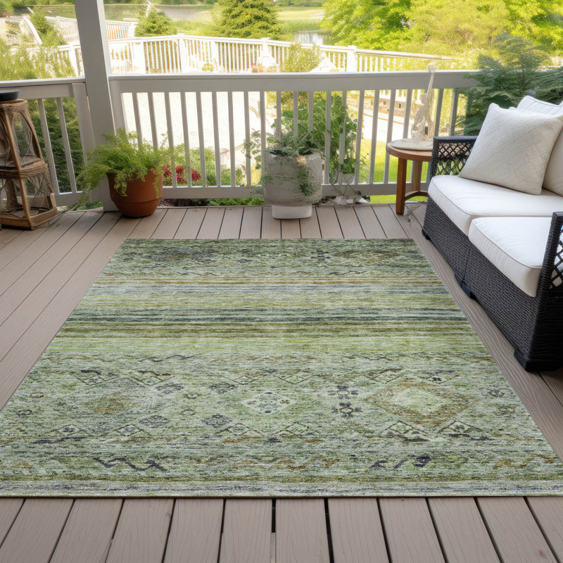 Machine Washable Indoor/Outdoor Chantille ACN1219 Rug, Rectangle 10' x 14'