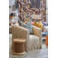 Leather Fringe Swivel Occasional Chair