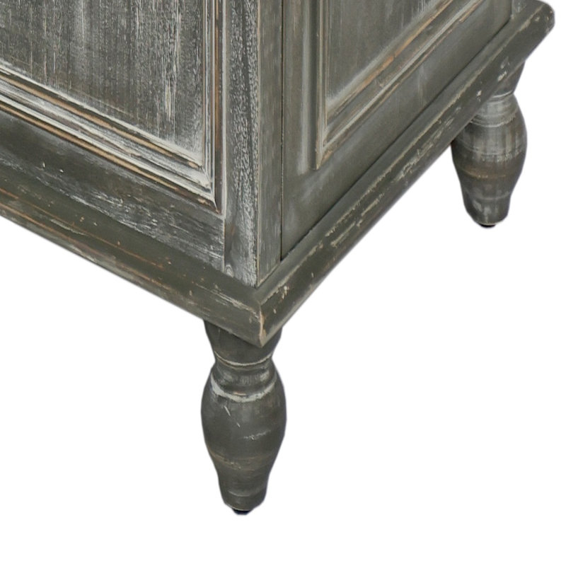 Armoire de rangement Farmhouse Tall, Noir gris