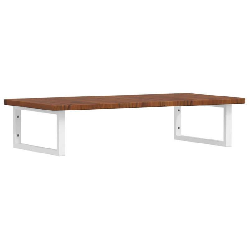Brenea 100cm Solid Wood Bathroom Vanity Top, Dark Oak/White