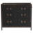 Baxton Studio Benton Vintage Black Canvas 4-Drawer Storage Cabinet