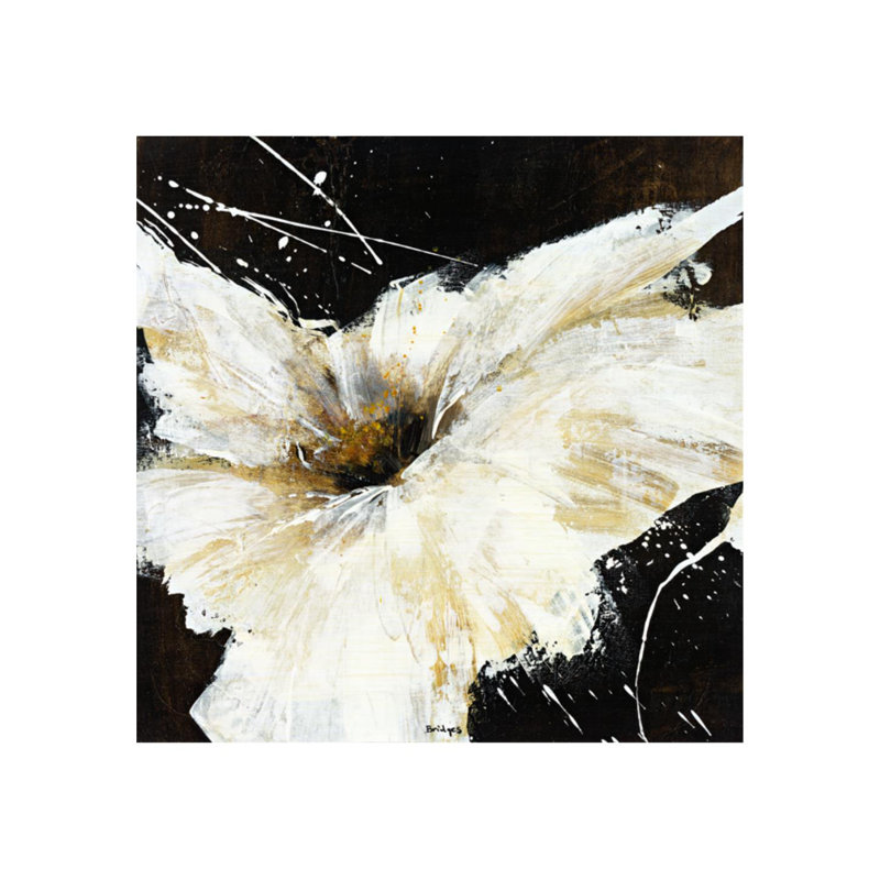 Blanco Flor I Painting by Bridges, Image Brush Gel, 24" H x 24" W