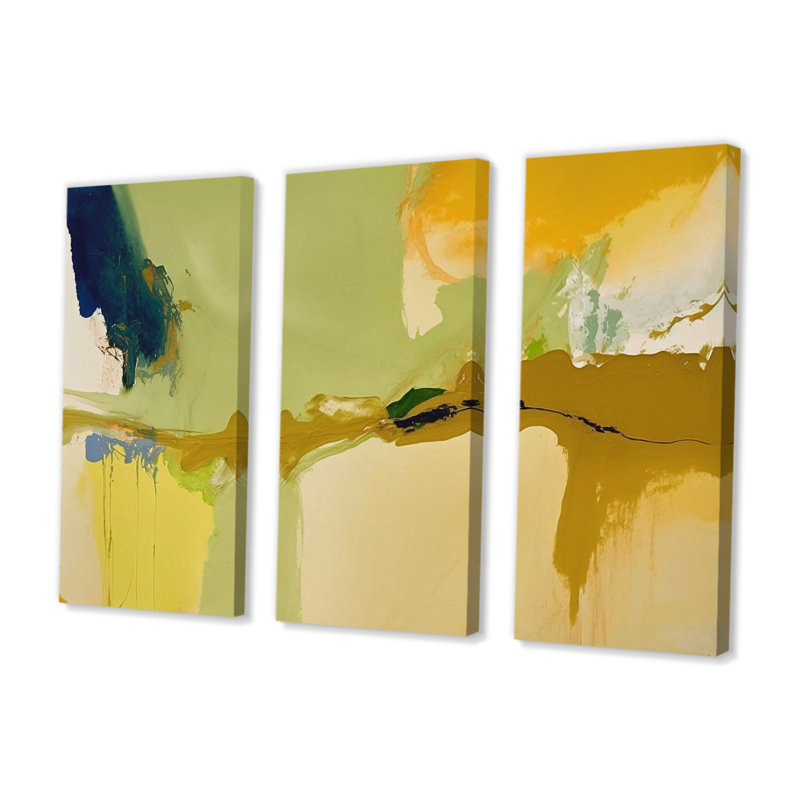 «Moss espagnol», reproduction d'art sur toile 3 pièces, L 48 po x H 32 po, Toile tendue