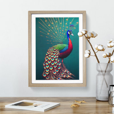 Artistic Peacock - Single Picture Frame Print