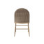 Chaise d'appoint rembourrée en fer avec dossier en rotin