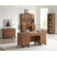 Huche Annakay en bois moderne avec portes, huche de rangement, rangement de bureau, entièrement assemblée, brun moyen