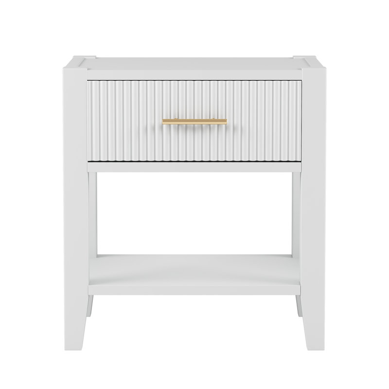 Table de bout en bois avec rangement Ravinath