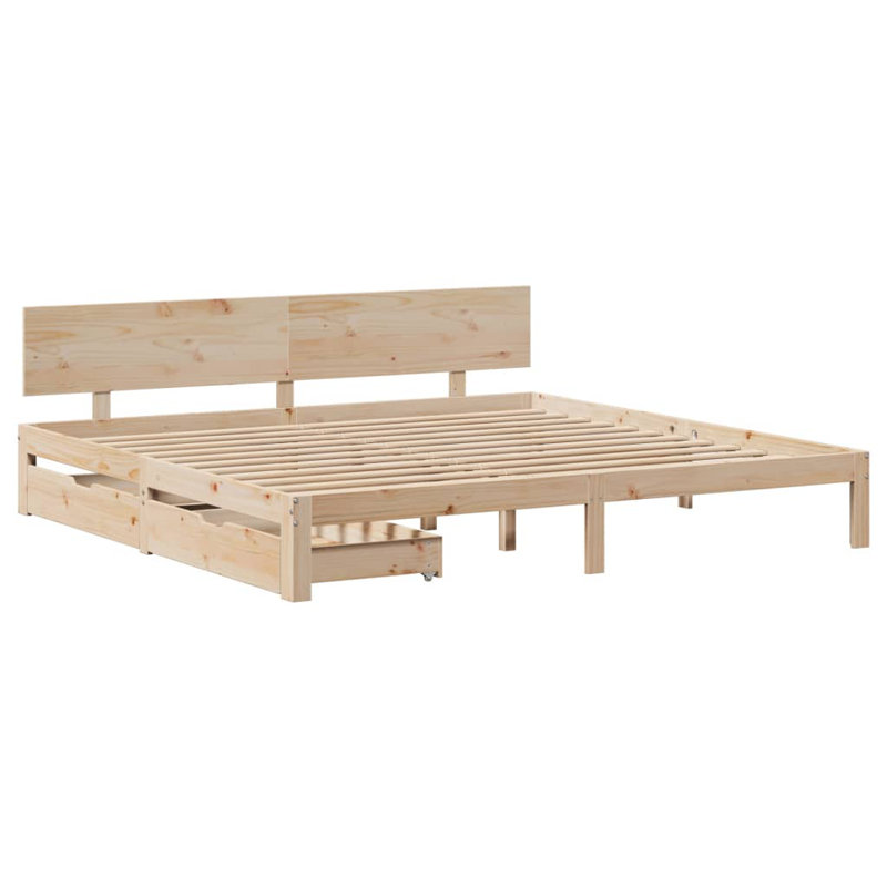 Storage Bed, Brown, 200 x 200cm