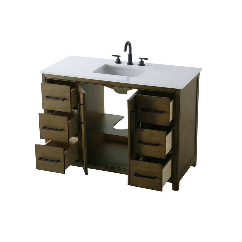 Meuble-lavabo simple 48 po, Noisette chêne